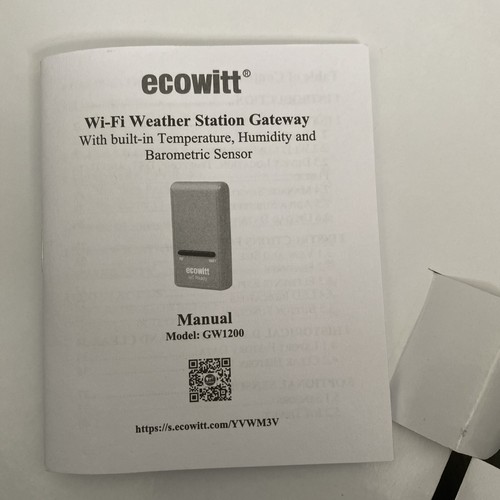 Ecowitt gw1200 wlan - ecowitt,