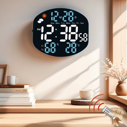 Große digitale wanduhr - große,